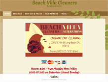 Tablet Screenshot of beachvillacleaners.com